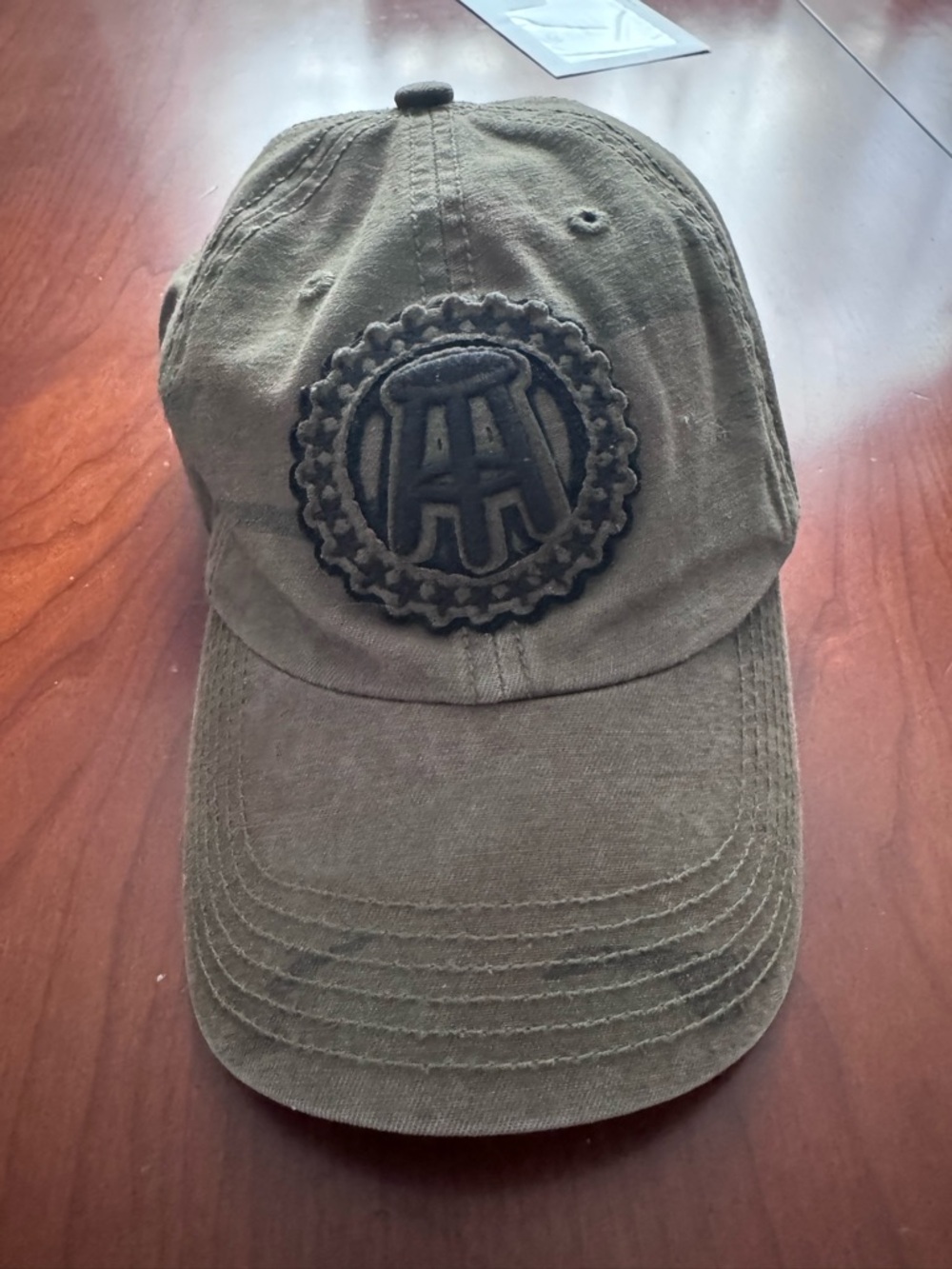 Olive Green Embroidered Logo Baseball Cap